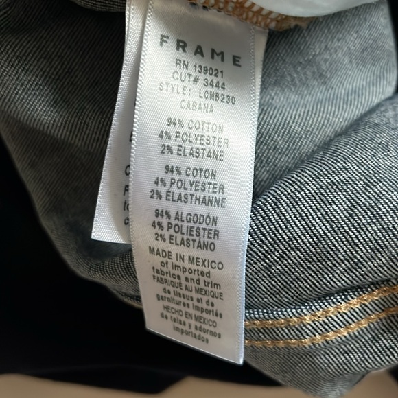 Frame Denim Le Crop Mini Boot jeans in dark wash with contrast stitching - Picture 6 of 6